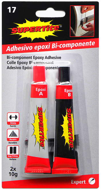 Supertite® Epoxi 2 Componentes Taller Reparacion Carbono 20g
