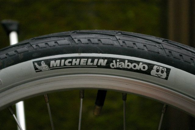 Michelin Cubierta Neumatico Bicicleta 20x1.75 Diabolo Ng/Blanca