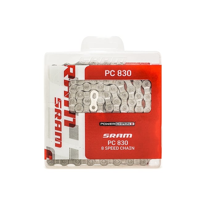 SRAM PC830 Cadena Bici, 8v, (18/21/24v) C/P CroMo C/Link Box